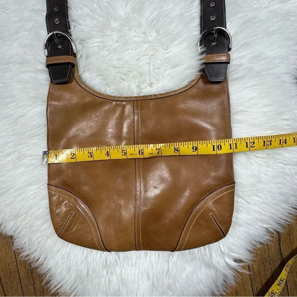 Coach vtg Brown Leather Shoulder Bag - Picture 6 of 9